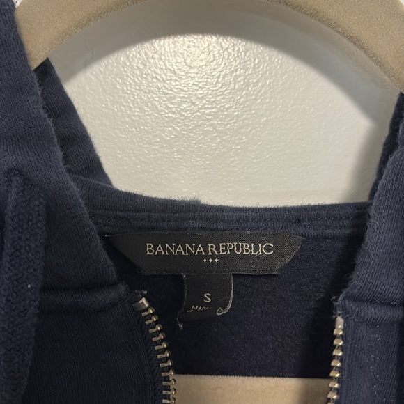 Banana Republic navy blue full zip hoodie- small - Picture 4 of 4